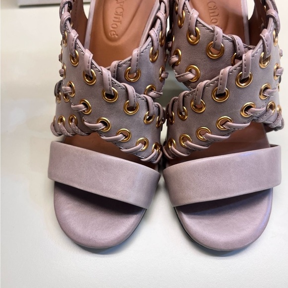 See By Chloe Gray Heels with Intricate Cut-Out Design - Picture 6 of 9